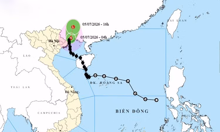 Thời tiết ngày 5/7: Bão số 1 suy yếu dần, Quảng Ninh tiếp tục mưa rất to