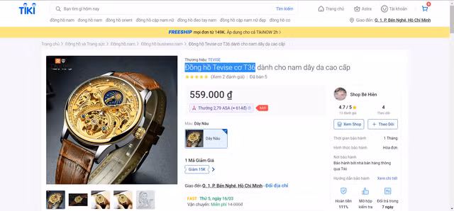 Co nen mua dong ho tu len day cot gia 500.000 dong?