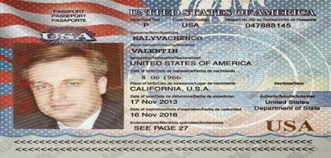 Hộ chiếu Mỹ của ông Valentin Nalivaichenko được tờ Effedieffe đăng tải. Hộ chiếu Mỹ của ông Valentin Nalivaichenko được tờ Effedieffe đăng tải.