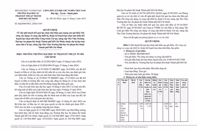 Cty Bao Anh trung goi xay dung tai Truong DH SP Ky thuat TPHCM