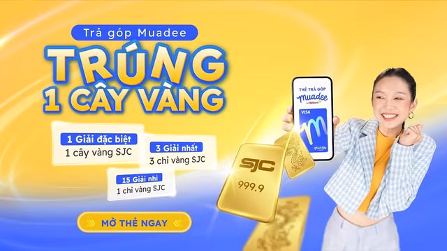 Trúng vàng cực nhàn với thẻ trả góp Muadee by HDBank Trung vang cuc nhan voi the tra gop Muadee by HDBank