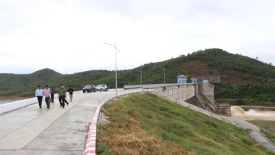 Hồ chứa nước Sông Than đã được khắc phục sự cố nứt bê tông, thấm nước