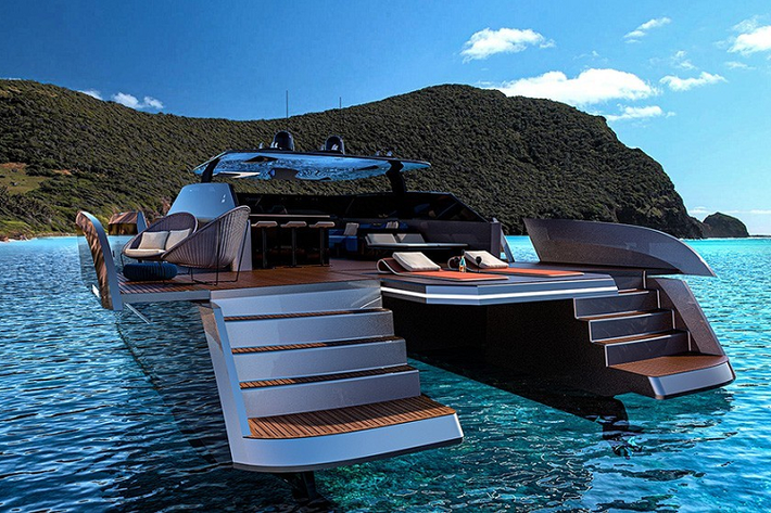 Tuy nhiên, những người ưa khám phá sẽ có rất nhiều cơ hội để làm điều đó. Chiếc du thuyền dài 18,2 mét này có không gian chứa đủ món đồ chơi trên nước, bao gồm cả thuyền lướt sóng, Seabob và thiết bị lặn chuyên nghiệp. Đáng chú ý nhất là chiếc tàu lặn trên một bệ ở phía đuôi tàu: Tàu ngầm Nemo của U-Boat Worx, đây cũng là lý do tại sao Aquanaut được coi là nỗ lực phát triển chung của Officerina Armare và U-Boat Worx. Ở khía cạnh công suất, Aquanaut có trang bị động cơ Volvo kép sản sinh 800 mã lực với hệ thống lái Volvo IPS, với tốc độ tối đa trên 83 km/h và tốc độ tuần dương khoảng 65 km/h.