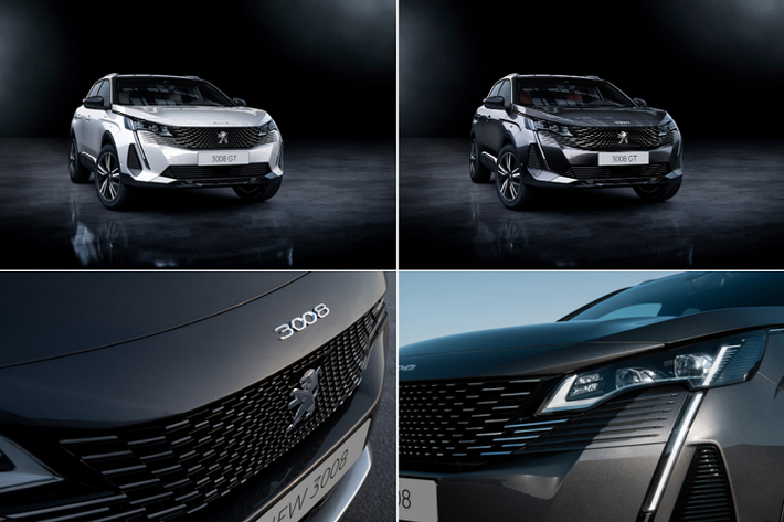 Phần đầu xe Peugeot 3008 2020 mới được tái thiết kế toàn bộ, với lưới tản nhiệt không viền, mở rộng sang hai bên và hòa lẫn vào thân xe. Cụm đèn pha cũng được tạo hình lại, có điểm nhấn là dải LED ban ngày kiểu "nanh hổ", kéo dài từ nắp ca-pô xuống sát cản trước.