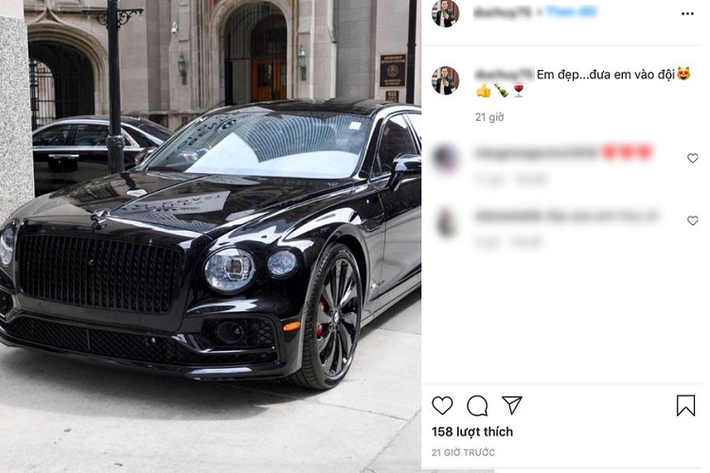 Chiếc xe siêu sang Bentley Flying Spur V8 của chồng cũ Lệ Quyên sở hữu màu sơn đen bóng và thông tin chúng tôi có được, xe còn thuộc phiên bản First Edition, chỉ dành cho dòng xe Bentley Flying Spur thế hệ mới trong 1 năm đầu tiên sản xuất.