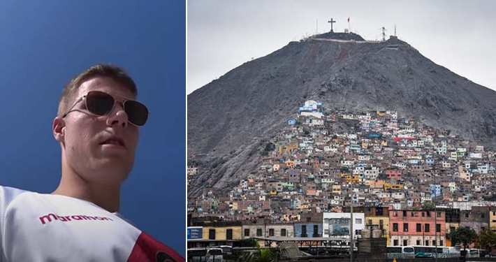 Kurt Caz, một Youtuber người Nam Phi đã liều mạng khi quay video. Anh bị bỏ lại một mình trên đỉnh đồi trong khu ổ chuột Rimac ở Lima, Peru.