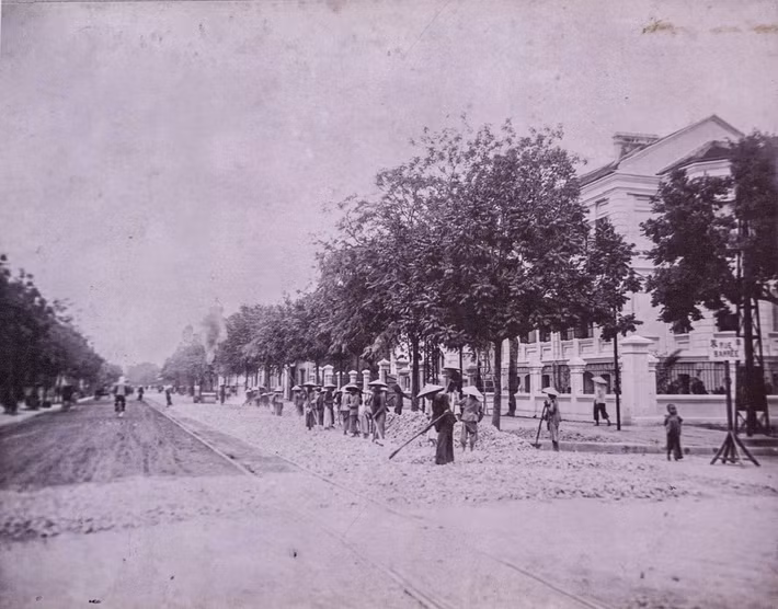 Đại lộ Đồng Khánh (nay là phố Hàng Bài) đầu thế kỷ XX. (Nguồn:EFEO)