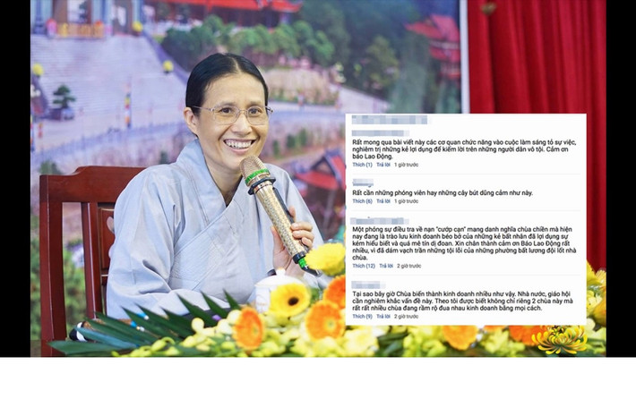 "Nói chung là ví dụ có do kiếp trước thật, thì cũng kệ người ta đi, lôi ra nói để con người ta chết không nhắm mắt à?" - đó là bình luận của độc giả Nguyễn Quỳnh Anh trên Báo điện tử Kiến Thức về phát ngôn của bà Phạm Thị Yến. Hay như độc giả Huỳnh Ngọc Vân, cũng chỉ trích rất quyết liệt Phật tử chùa Ba Vàng như sau: "Suốt ngày treo cái tiền kiếp bên miệng, nhờ cúng quả để trục lợi hay sao? Mà dù có tiền kiếp thật thì bà ấy cũng không có tư cách để biết được tiền kiếp của người khác, huống hồ một người bị hãm hại thương tâm như thế còn nhắc đến để gia đình người ta thêm đau lòng!".