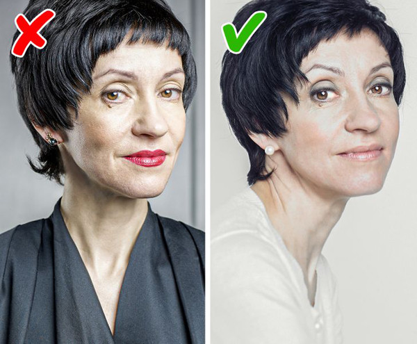 Không lạm dụng màu đen. Trang phục đen giúp người mặc trông thon gọn hơn. Thế nhưng tông màu này lại khá “hắc ám”, khiến người mặc già hơn tuổi thật. Chưa kể, màu đen còn tạo hiệu ứng khiến da mặt trở nên nhợt nhạt không ưa nhìn.