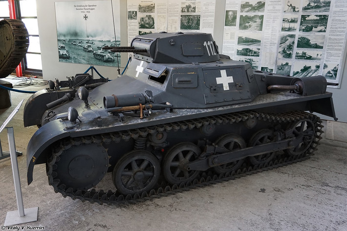Các hiện vật tại bảo tàng xe tăng Đức đều được nằm trong tình trạng rất tốt, nhìn như mới xuất xưởng. Ảnh: Xe tăng hạng nhẹ Panzer I do phát xít Đức sản xuất và sử dụng giai đoạn đầu CTTG 2. Nguồn ảnh: Vitaly-Kuzmin
