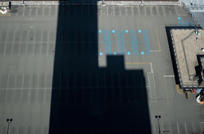 Khu đỗ xe như bị bỏ hoang ở Manhattan.