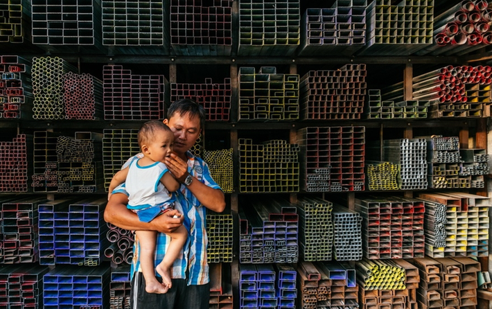 Cửa hàng bán vật liệu xây dựng.