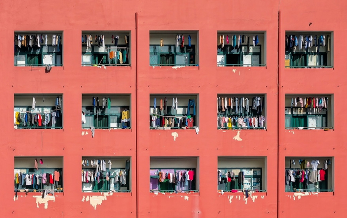 Sắc màu chung cư ở Sài Gòn.