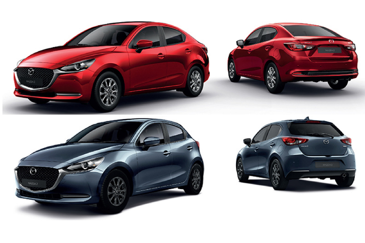 Mẫu xe Mazda2 2020 mới thuộc phiên bản nâng cấp facelift giữa đời, chính vì thế hãng xe Nhật Bản chỉ thay đổi nhẹ nhàng về thiết kế. Mazda2 2020 phiên bản sedan lấy cảm hứng thiết kế rất nhiều từ phong cách của dòng xe Mazda6 mới.