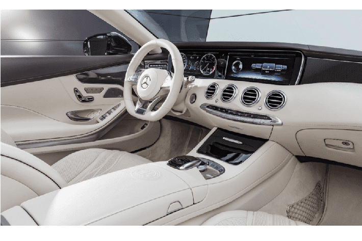 Mercedes-Benz S-Class Dù bạn có lựa chọn coupe, sedan, hoặc mui tràn, Mercedes-Benz S-Class cung cấp một trong những không gian nội thất đẹp mắt, sang trọng nhất trên thị trường ngay lúc này. Ghế ngồi trong xe là cực kỳ dễ chịu và hai màn hình kỹ thuật số thì cung cấp mọi tính năng công nghệ mà bạn yêu cầu.
