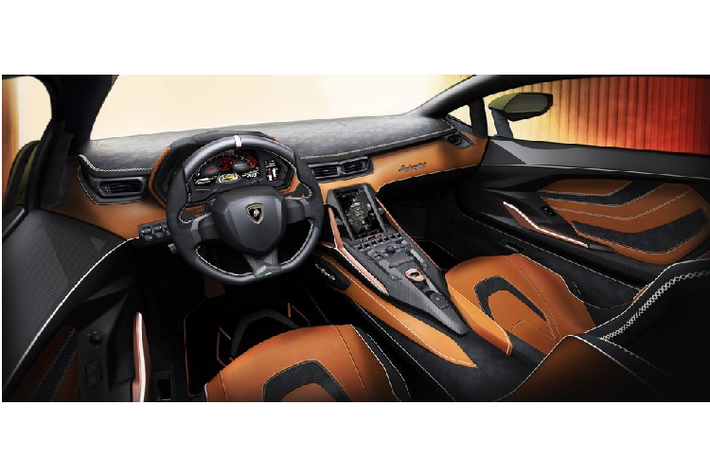Lamborghini Sián Sián là mẫu hypercar mới nhất của Lamborghini, sở hữu 819 mã lực nhờ có sự kết hợp của công nghệ hybrid và một động cơ siêu nạp V12. Nó sử dụng phiên bản thiết kế nội thất ôtô mới nhất của công ty, với một màn hình cảm ứng nằm dọc và một nút bấm khởi động có vỏ đậy ngoài màu đỏ.