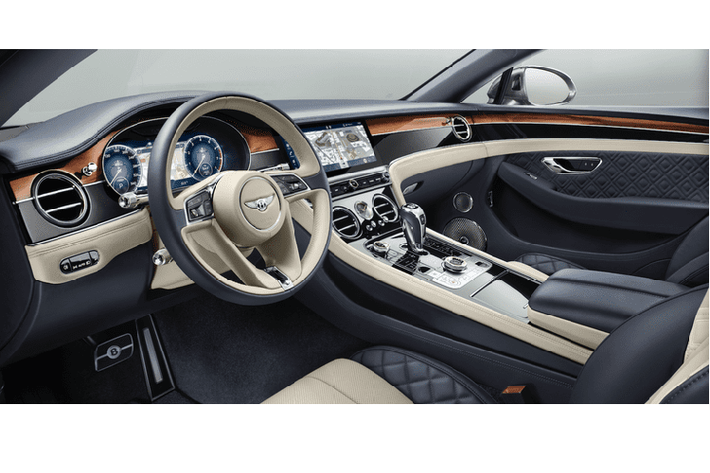 Bentley Continental GT Bentley Continental GT trông hoành tráng cả trong lẫn ngoài, nhưng điểm thú vị nhất của nó là một màn hình trung tâm có thể xoay vào trong. Nó có thể thay đổi giữa dạng một màn hình cảm ứng cỡ lớn hoặc ba đồng hồ kiểu analog.