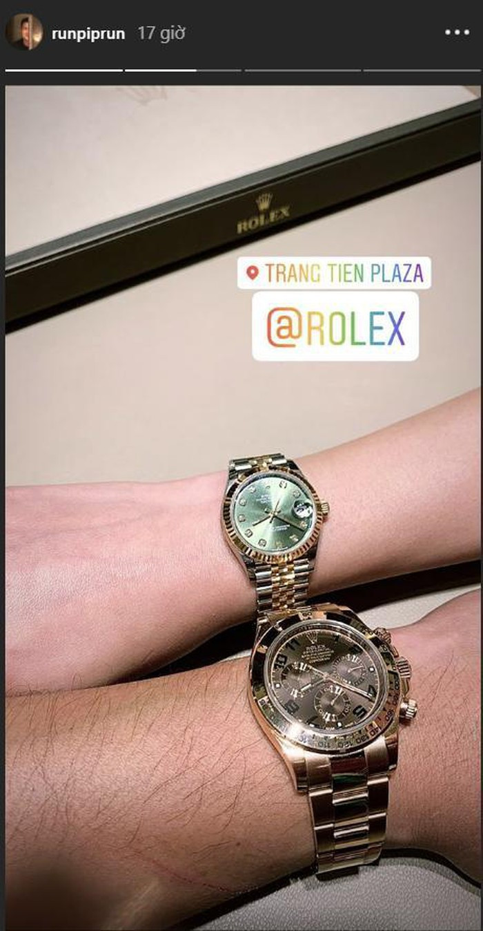 Hot girl Linh Rin từng hạnh phúc khoe chiếc đồng đồ đến từ thương hiệu Rolex được bạn trai thiếu gia mua tặng.