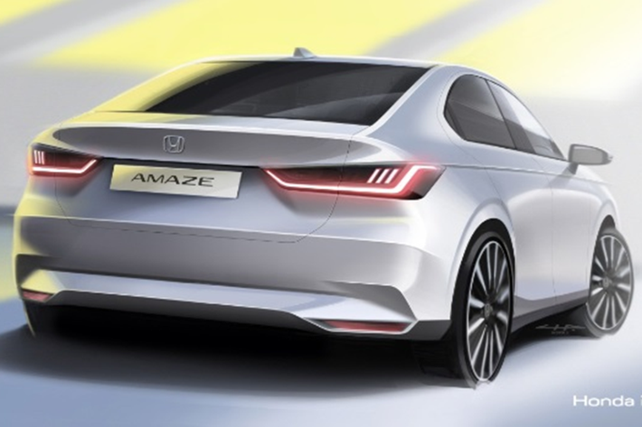 Trong khi đó, phía đuôi xe sedan Honda Amaze 2025 lại được trang bị đèn hậu lớn cùng cánh gió đuôi vịt nhỏ nhắn tạo cảm giác thể thao.