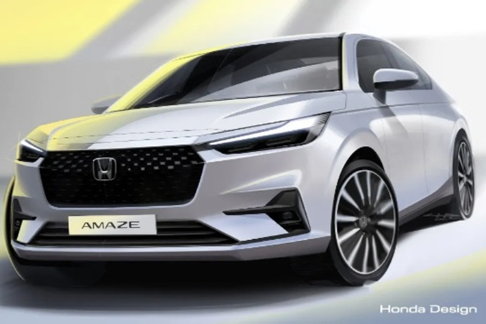 Theo hình ảnh được chia sẻ có thể thấy, Honda Amaze 2025 mới sở hữu ngoại hình nhỏ nhắn, nhưng thiết kế vẫn khá hiện đại và tinh tế. Đầu xe gây ấn tượng với cụm lưới tản nhiệt đặc trưng của Honda, đi cùng cụm đèn pha LED sắc sảo.