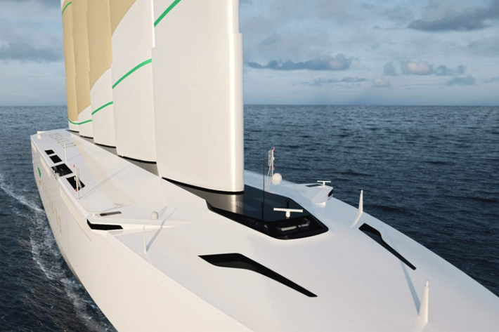 Mẫu thuyền buồm OceanBird của Wallenius Marine có 5 "cánh buồm" giống cánh máy bay hoặc cánh quạt máy bay trực thăng, sử dụng luồng không khí thổi tới ở các tốc độ khác nhau để kéo con thuyền về phía trước. Hiện tại, nó có thể đạt vận tốc 10 hải lý/giờ (18,52 km/h) và sẽ thực hiện chuyến đi xuyên Đại Tây Dương trong 12 ngày so với 8 ngày trên một con tàu chở hàng chạy bằng nhiên liệu hóa thạch thông thường.