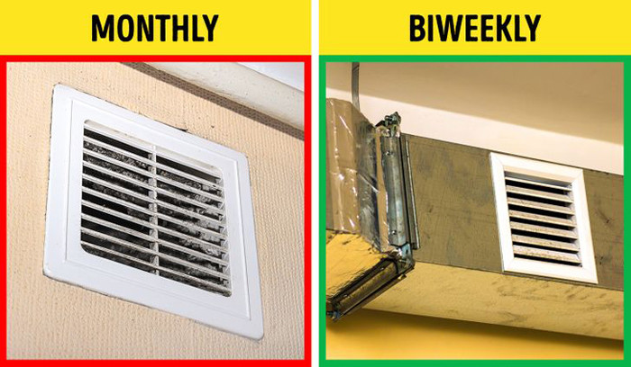 Không vệ sinh quạt hút mùi. Quạt thông gió đặt trên cao nên rất ít khi được chú tâm dọn dẹp. Ngoài bụi bẩn, quạt thông gió còn là nơi chứa nhiều phân của các loài gặm nhấm, chim chóc. Khi đó, quạt thông gió vô tình trở thành nơi phát trán vi khuẩn ra khắp ngôi nhà của bạn.