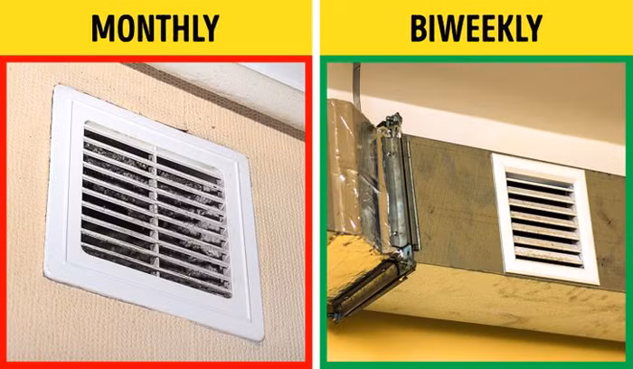 Không vệ sinh quạt hút mùi. Quạt thông gió đặt trên cao nên rất ít khi được chú tâm dọn dẹp. Ngoài bụi bẩn, quạt thông gió còn là nơi chứa nhiều phân của các loài gặm nhấm, chim chóc. Khi đó, quạt thông gió vô tình trở thành nơi phát trán vi khuẩn ra khắp ngôi nhà của bạn.