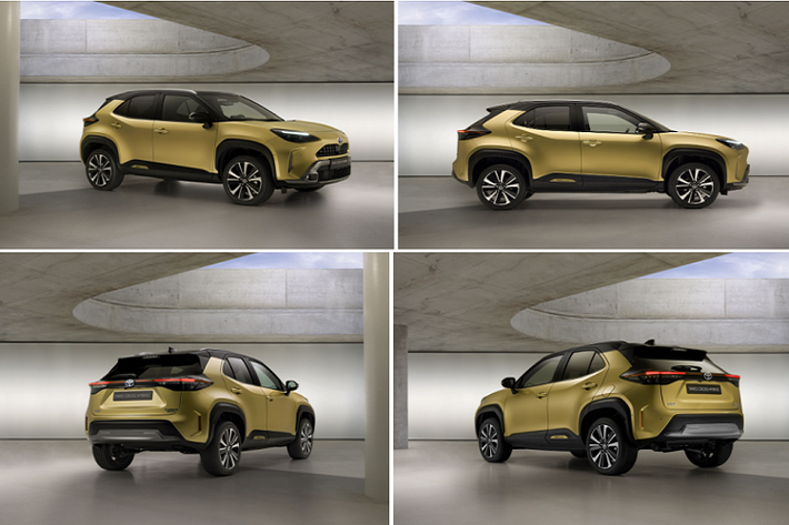 Cụ thể, so với phiên bản tiêu chuẩn, phần cản trước của Toyota Yaris Cross Adventure 2021 có tạo hình góc cạnh và kích cỡ lớn hơn, được ốp viền crôm và bổ sung cặp đèn sương mù. Tương tự, cản sau mạ crôm cũng giúp đuôi xe tạo cảm giác cứng cáp và nổi khối hơn.