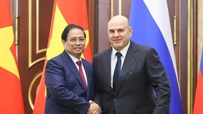 Thủ tướng Phạm Minh Chính hội đàm Thủ tướng Liên bang Nga Mikhail Mishustin