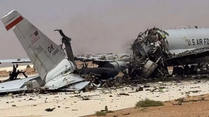 Chiếc E-3 của Không quân Mỹ bị phá hủy tại căn cứ không quân Prince Sultan ở Ả Rập Xê Út.