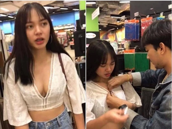 Chàng trai khiến CĐM thích thú với hành động cưỡng chế bạn gái ăn mặc hở hang