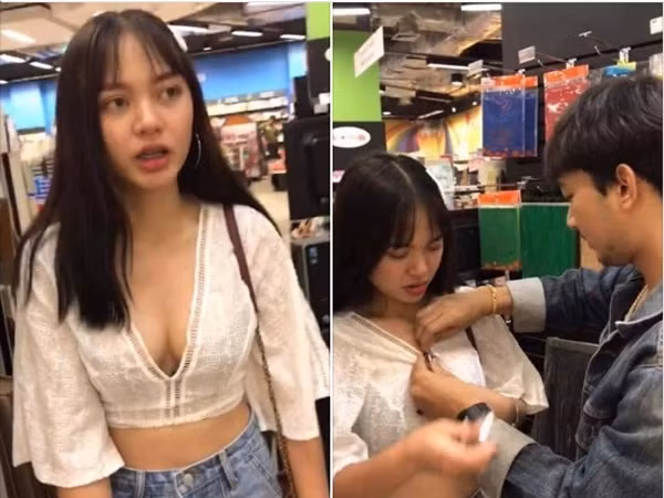 Chàng trai khiến CĐM thích thú với hành động cưỡng chế bạn gái ăn mặc hở hang