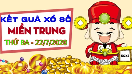 XSMT 22/7 - Trực tiếp kết quả xổ số miền Trung thứ 4 hôm nay
