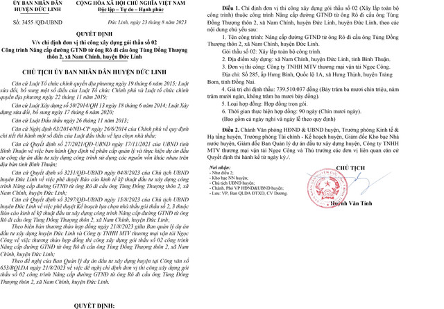 Quyết định số 3455/QĐ-UBND ngày 23/8/2023. Nguồn MSC. qd-3455.jpg