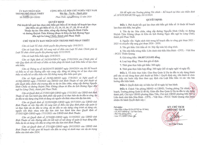 Tháng 12/2024, Công ty TNHH PCCC Thiên Quang cùng các thành viên liên danh được phê duyệt trúng gói thầu hơn 100 tỷ đồng, tại Quyết định 7159/QĐ-UBND. Nguồn MSC. quyet-dinh-so-7159.jpg