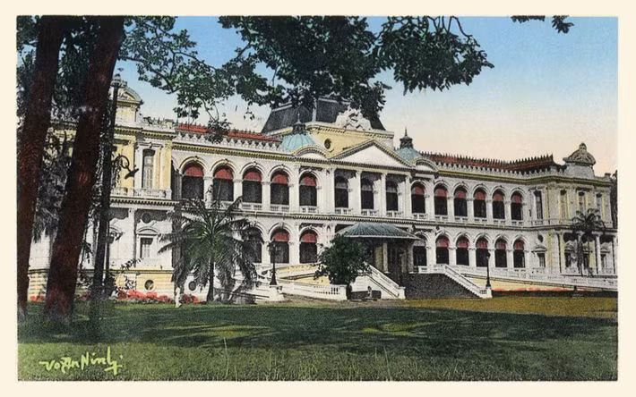 Dinh Noorodom (Dinh Độc Lập) ở Sài Gòn năm 1954.