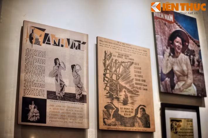 Các ấn phẩm văn hóa đậm chất phương Tây của Sài Gòn trước 1975 được giới thiệu tại không gian phòng trà.