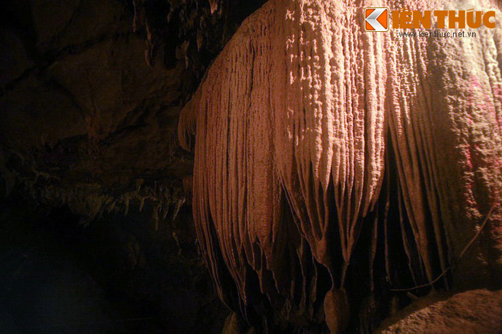 Động Tiên Sơn có đáy khá phẳng, trần cao, được chia làm 49 cung nối tiếp nhau chạy dài thông qua hai sườn núi. Càng vào sâu bên trong, diện tích các cung càng lớn. Trong động có nhiều nhũ đá, măng đá hình thù kỳ lạ, sinh động. Dưới lòng động có suối chảy luồn lách qua các cung.