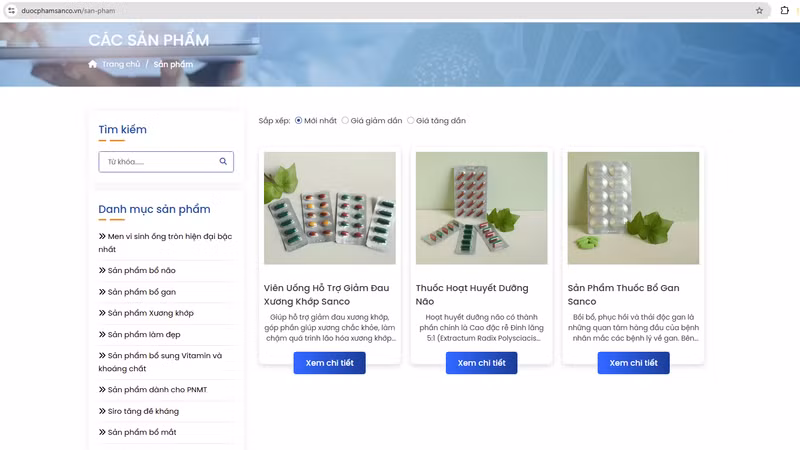 Lô sản phẩm hHoạt huyết bổ não Sanco bị thu hồi do vi phạm chất lượng