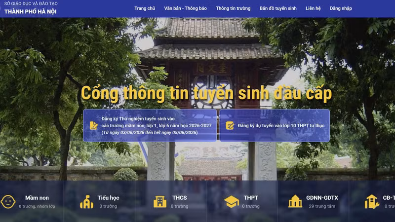 Nhiều điểm mới trong tuyển sinh đầu cấp tại Hà Nội năm học 2026-2027