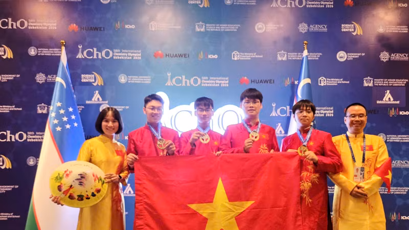 Việt Nam thắng lớn tại Olympic Hóa học quốc tế 2026 với 4 Huy chương Vàng