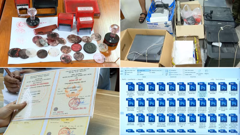 Phát hiện nhóm làm giả con dấu, giấy tờ quy mô lớn tại Bắc Ninh 