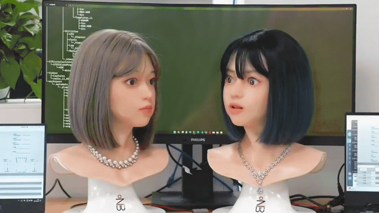 Phần đầu Moya được tích hợp 25 bậc tự do truyền động có độ chính xác cao, gồm: 8 động cơ ở vùng miệng, 4 động cơ lông mày, 4 bộ truyền động mắt và 9 module mô phỏng cơ mặt, có thể mô phỏng biểu cảm vi mô của con người như vui – buồn – giận – thương.