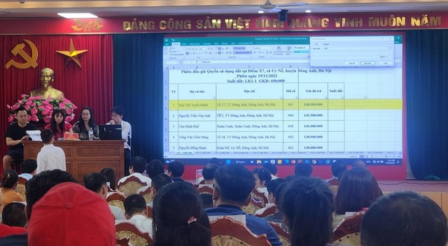 Hà Nội: Huyện Đông Anh đấu giá gần trăm lô đất giá từ 30 triệu/m2 trở lên Ha Noi: Huyen Dong Anh dau gia gan tram lo dat gia tu 30 trieu/m2 tro len