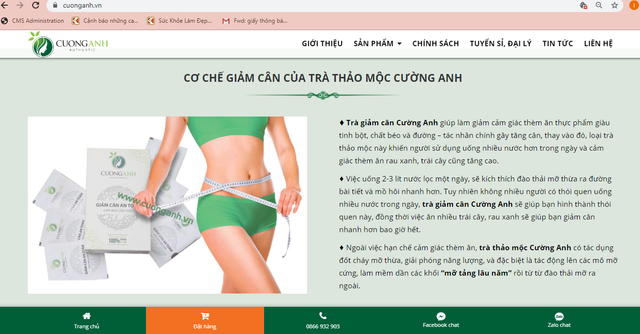 Sự thật quá khứ từng dính 'phốt' của Trà giảm cân Cường Anh Su that qua khu tung dinh 'phot' cua Tra giam can Cuong Anh