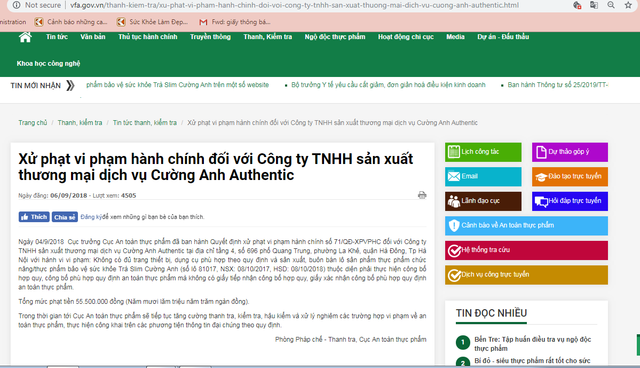 Sự thật quá khứ từng dính 'phốt' của Trà giảm cân Cường Anh - Hình 3 Su that qua khu tung dinh 'phot' cua Tra giam can Cuong Anh-Hinh-3