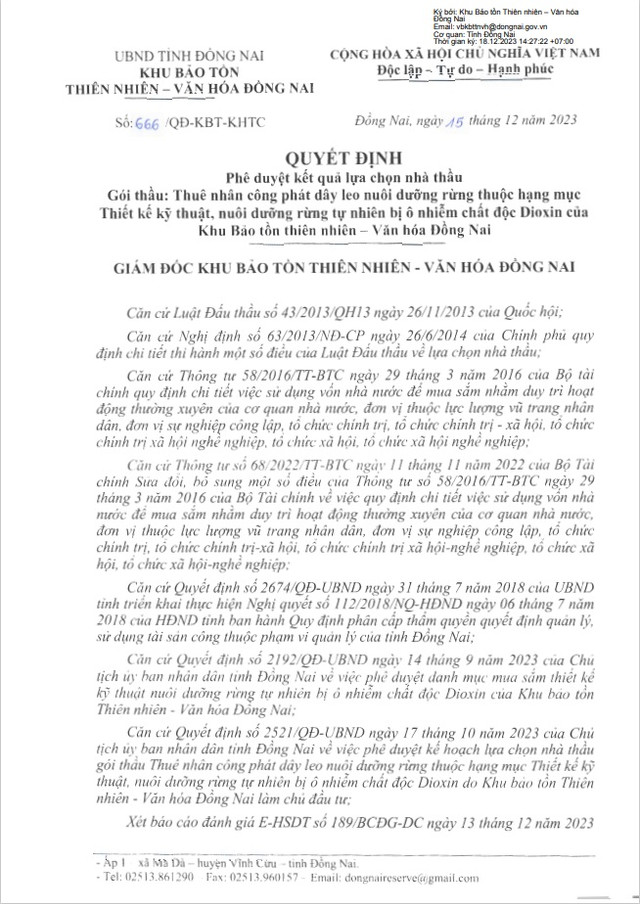 Trong 1 ngày, PVTEC trúng 2 gói thầu tại Khu bảo tồn Đồng Nai Trong 1 ngay, PVTEC trung 2 goi thau tai Khu bao ton Dong Nai