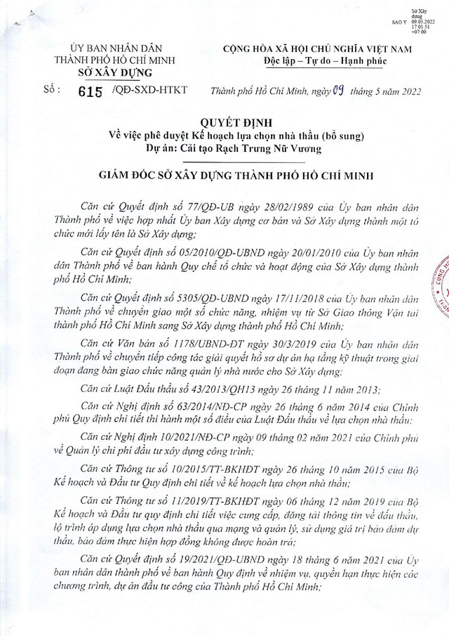 TPHCM: Công trình giao thông Sài Gòn có “đắc thầu” gói xây lắp hơn 65 tỷ? TPHCM: Cong trinh giao thong Sai Gon co “dac thau” goi xay lap hon 65 ty?