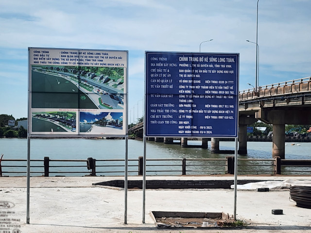 Tra Vinh: Can canh cong trinh chinh trang bo ke song Long Toan-Hinh-4