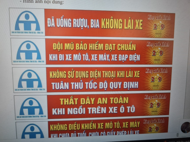 BRVT: Hòn Ngọc Việt trúng gói thầu tuyên truyền ATGT dịp lễ 30/4 và 2/9 BRVT: Hon Ngoc Viet trung goi thau tuyen truyen ATGT dip le 30/4 va 2/9